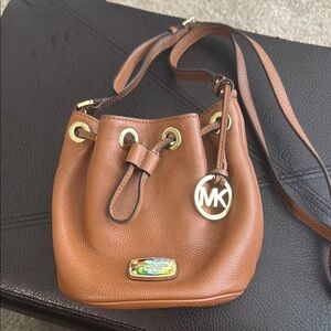 Michael Kors Brown Crossbody Bag with Gold Hardware